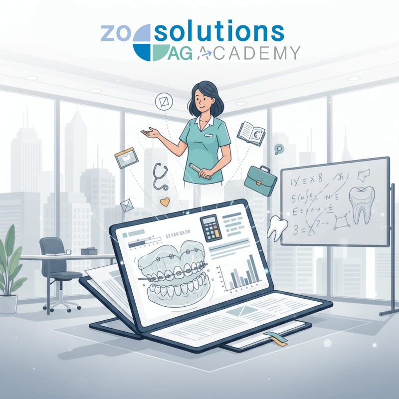 KFO-Abrechnungen-buchhaloetung-lernen-akademie-800×800 KFO-Abrechnugn Academy - Frau Icon über Lehrmaterial und vor Whiteboard